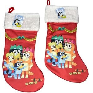 Nickelodeon's Bluey & Family Christmas Stocking by Kurt Adler‎ Red 19" *NEW*-2